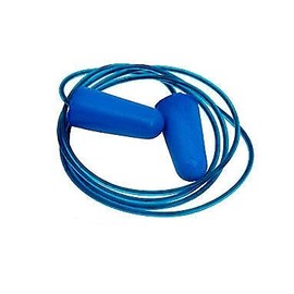 Disposable Soft Polyurethane(PU) Foam Metal Detectable Ear Plugs NRR 32 dB with Cord (100)