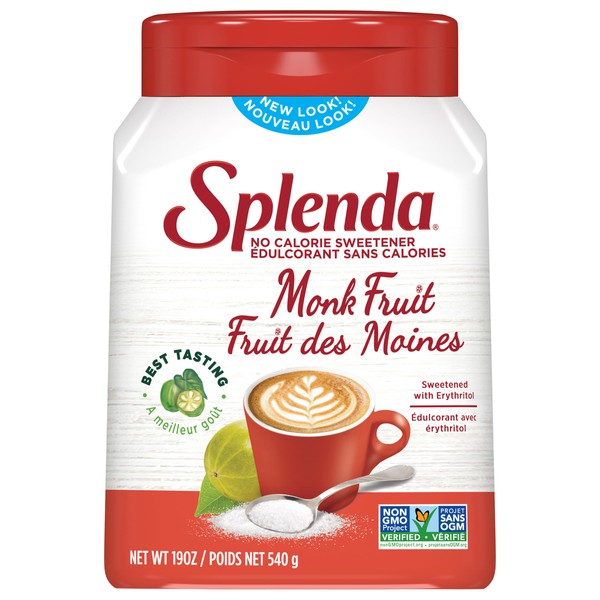Splenda No Calorie Tabletop Monk Sweetener Granulated, 540g Jar