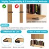Pack of 4 Shelf Brackets, Invisible Shelf Brackets, Triangle Shelf