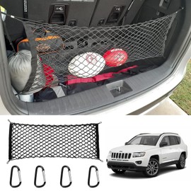 for Jeep Grand Cherokee Envelope Style Truck Bed Cargo Net - Fits 2011-2024 Grand Cherokee Accessories Cargo Net for Pickup Truck Bed - Heavy Duty Carabiners