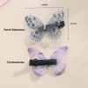 GOGOX 12 Colores Mezcla Mariposa Pasador Moños Para Niñas Moda