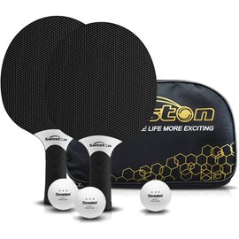 Senston Table Tennis Bat Set, Professional Table Tennis Paddle Set for 2 Players, Composite Rubber Ping Pong Paddle, Indoor or Outdoor Games