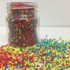Red, Blue & Yellow 100s & 1000s Sugar Sprinkles Cupcake