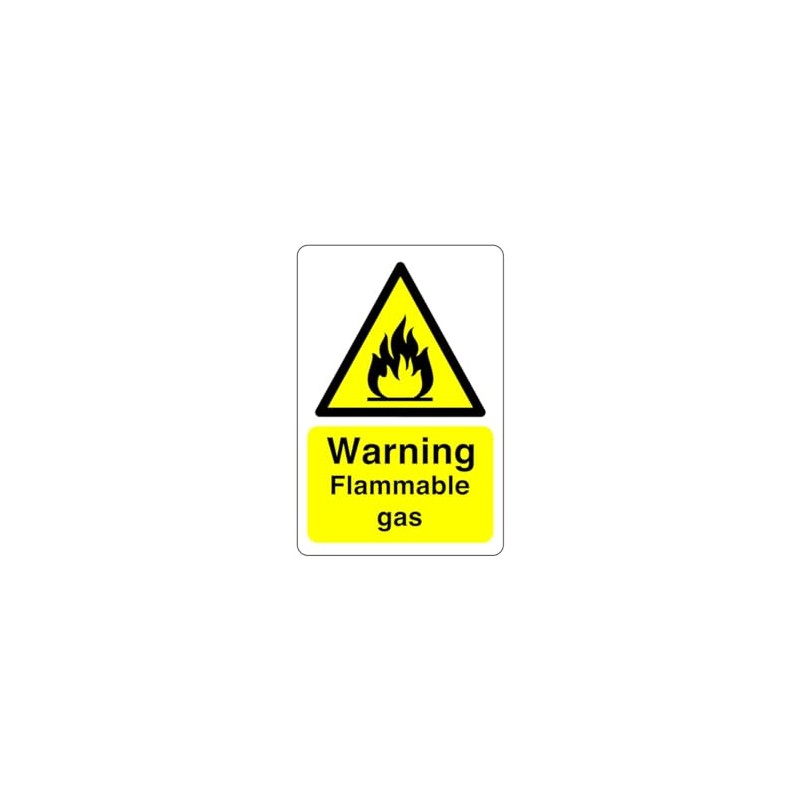 Safety First Display LTD Warning flammable gas sign - 1.2mm