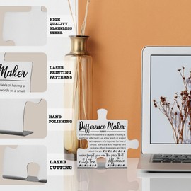 Difference Maker Desk Sign for Teacher Nurse Coworker Volunteer, Appreciation Thank You Gift for Women Men Friends Retirement, Promotion, Graduation Motivational Office Decor Plaques PD003