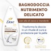 Dove Bagnodoccia Nutrimento Delicato, Idratante Dermo-Naturale, Olio di Cocco, 1/4