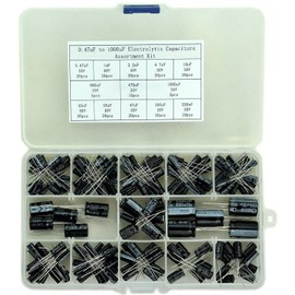 WINGONEER Capacitors 13 Values Total 200 PCS 0.47uF to 1000uF Electrolytic Capacitors Assortment Kit