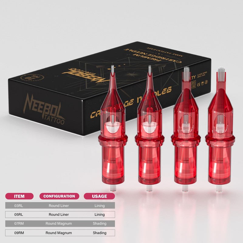 Neebol 2PCS 1600mAh Batteries Tattoo Gun,Wireless Tattoo Kit for Beginners