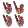 Toddmomy 4pcs Ceramic Bird Whistles Warbling Bird Whistle Water Whistle Noise Makers for Kids Birthday Gift (Random Style)