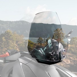 A & UTV PRO Adventure Wider Windshield for Can Am Ryker 600, 900, Sport & Rally Edition Accessories, Upgrade XXL Adjustable Clear Hard Coated Windscreen Wind Deflector, Replace OEM #219401032