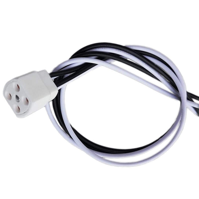 Ceramics 4-Pin G10Q Base Socket with Wires for FC8T9/DL Circline