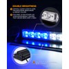 Xprite 2×16 inch White Blue Emergency Strobe Dash Lights, Interior