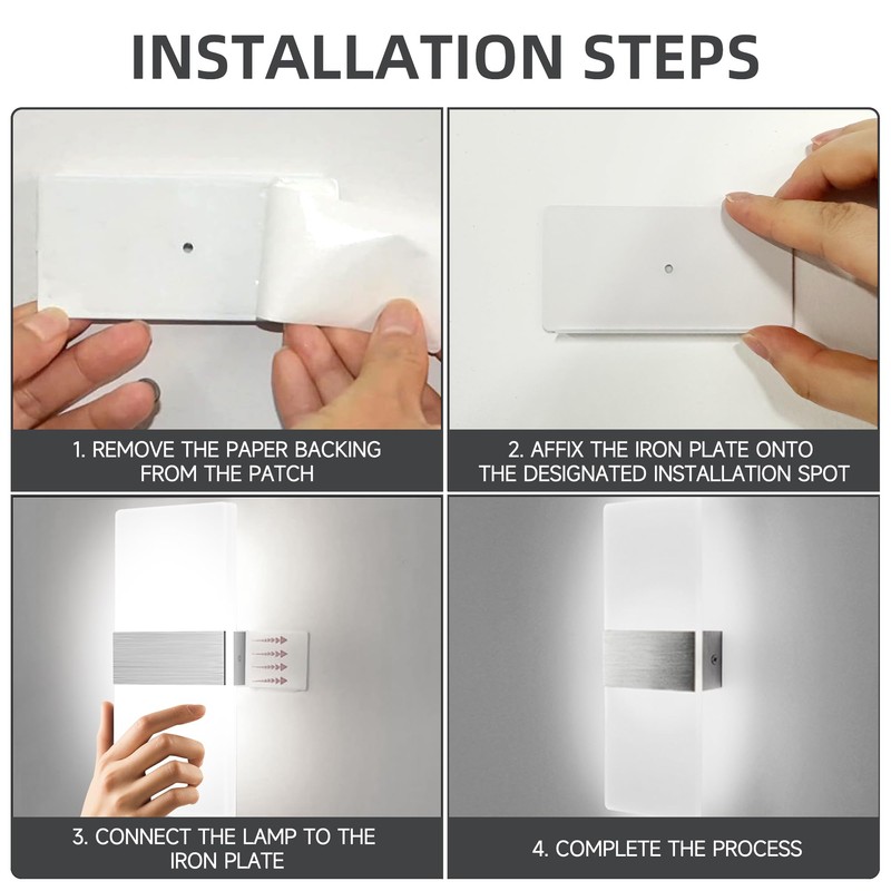 MEHIDFY Wall Sconces Sets of 2, Dimmable Touch Control Wall