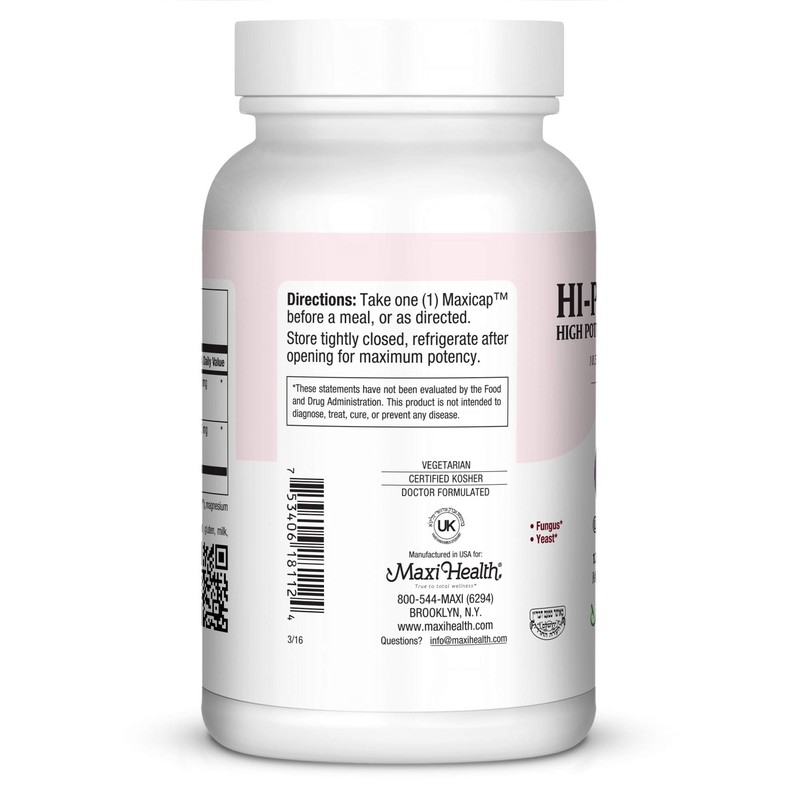 Maxi Health Hi-Po Dophilus - Probiotic Supplement - Lactobacillus &