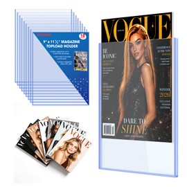 9x11-1/2 Magazine Toploaders - Rigid Magazine & Comics Protectors, 7mm Thick Capacity, Clear PVC Sleeves for Archival Storage Display Magazines, Documents & Collectibles(10 Pack)