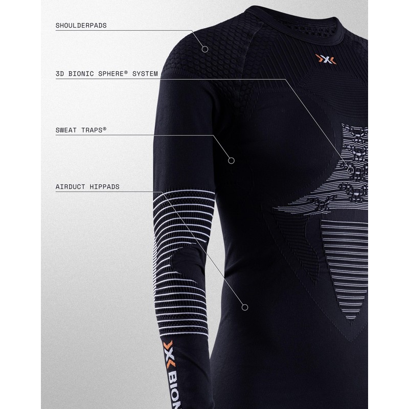 X-Bionic Energizer 4.0 Round Neck Long Sleeves Strato Base Camicia