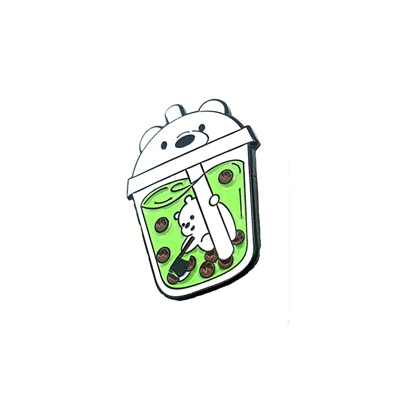 Cute Panda Chinese Bubble Fun Tea Metal Enamel Pin Badge