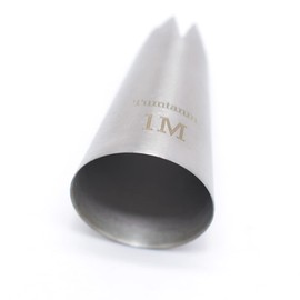 Tumtanm 1M Nozzle Open Star Piping Tip, Large Seamless Stainless Steel Icing Piping Nozzle Tip #1M