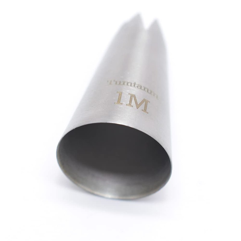 Tumtanm 1M Nozzle Open Star Piping Tip, Large Seamless Stainless