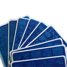 Random Designs 3pcs Summer Nail Stamp Plates Mermaid Flamingo Cute Nail Stamping Plate Flower Leaf Stamper Plates Animal Fruit Nail Stencils for Nail Art Stamping Kit Holiday Design Manicure Plates