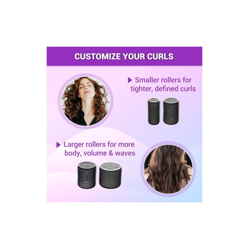 50 Pcs Rollers Hair Curlers Set with 24Pcs Self Grip