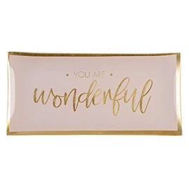 Gift Company Love Plates, glass plate, L, you are wonderful, pink, 10 x 0.8 x 21 cm