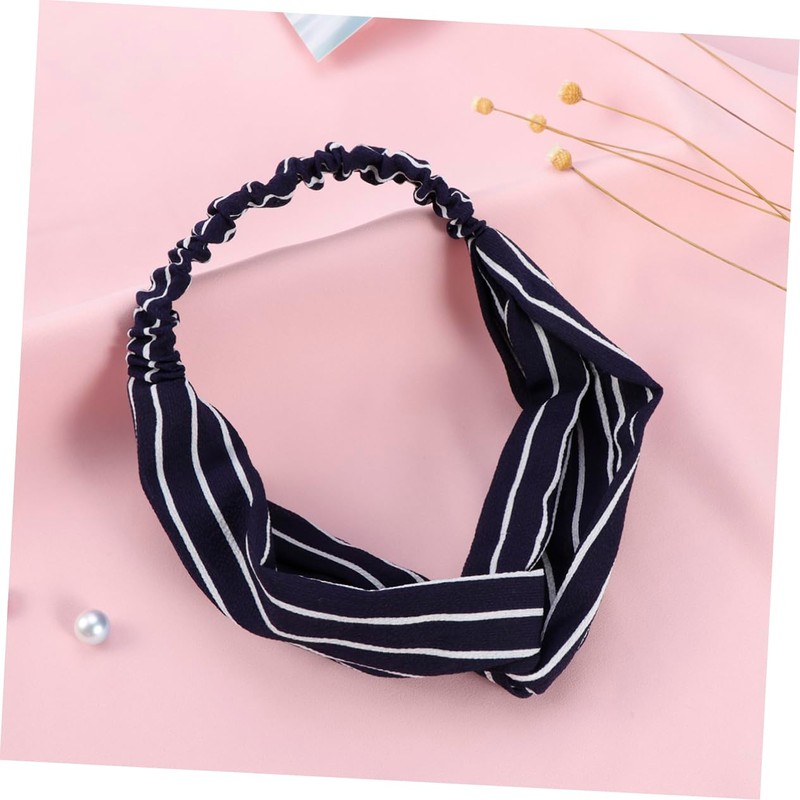 BIUDECO Elastic Chiffon Headband for Women Stylish Plaid Knot Hair