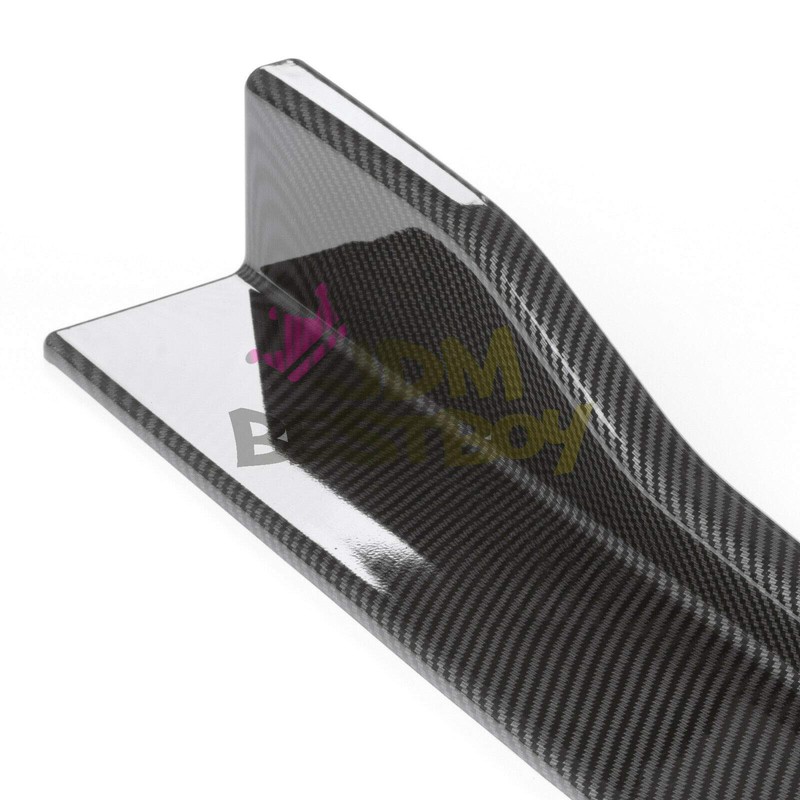 JDMBESTBOY Carbon Fiber Black Universal Car Side Skirt Extension Splitters