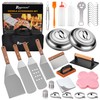 ROMANTICIST 132PC Professional Griddle Accessories Kit - Heavy Duty Stainless