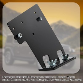 Passenger Side Quick Disconnect Universal CB Radio Mount Mobile Radio Mount for Jeep Wrangler JL & Gladiator JT 2018-2024