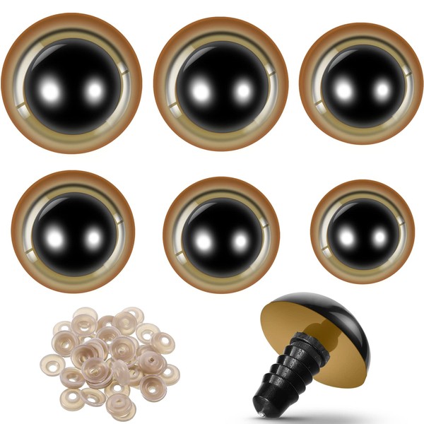 WILLBOND 56 Pcs Large Safety Eyes Stuffed Animal Eyes Plastic