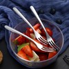 Csinos 304 Stainless Steel Mini Fruit Forks, Small Dessert Forks