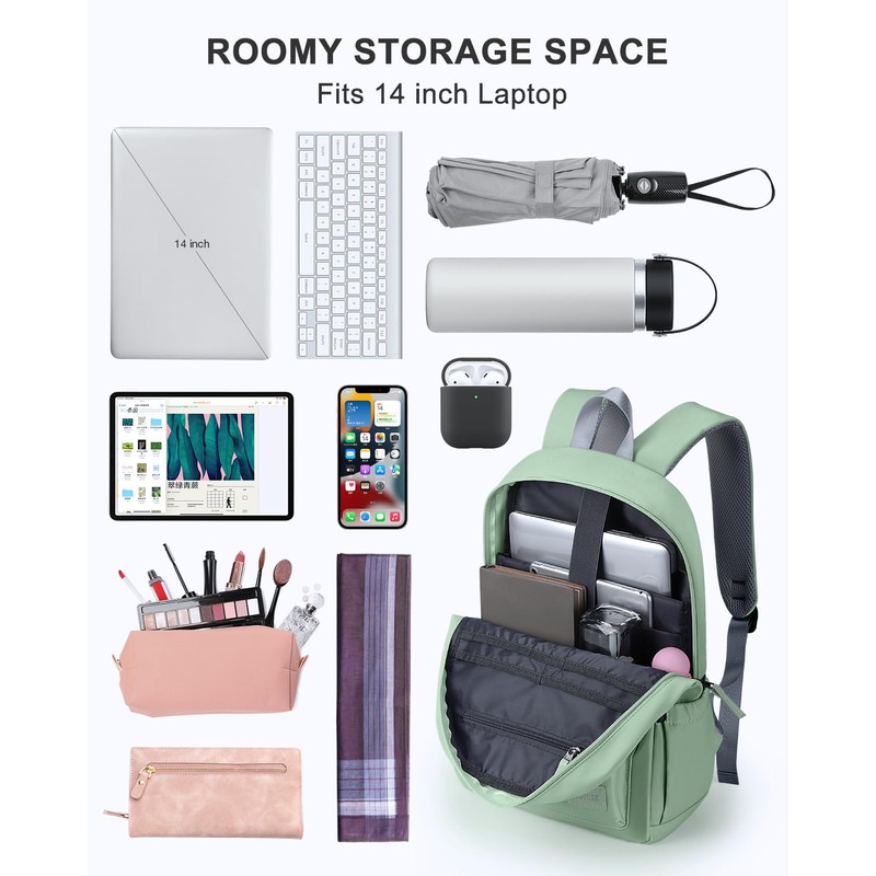 HOMIEE Lightweight Stylish Casual Backpack, Laptop Backpack Water-Resistant Daypack, Travel/School/Casual/Work