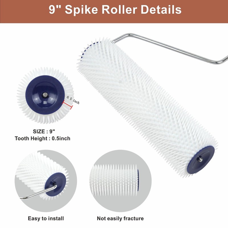 Nichiyo Floor Leveling Kit - Spiked Roller for Concrete Floors(DP-3)