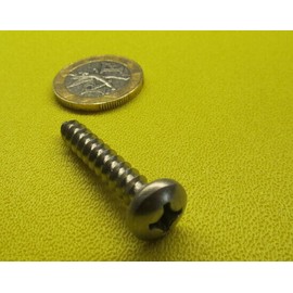 Basic 18-8 Stainless Steel Phillips Pan Sheet Metal Screws #12 x 1.25" Length, 100 pcs