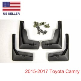 RC Auto 4 Pieces Front Rear Splash Mud Guards Flap Kit For 15-17 Toyota Camry All Model