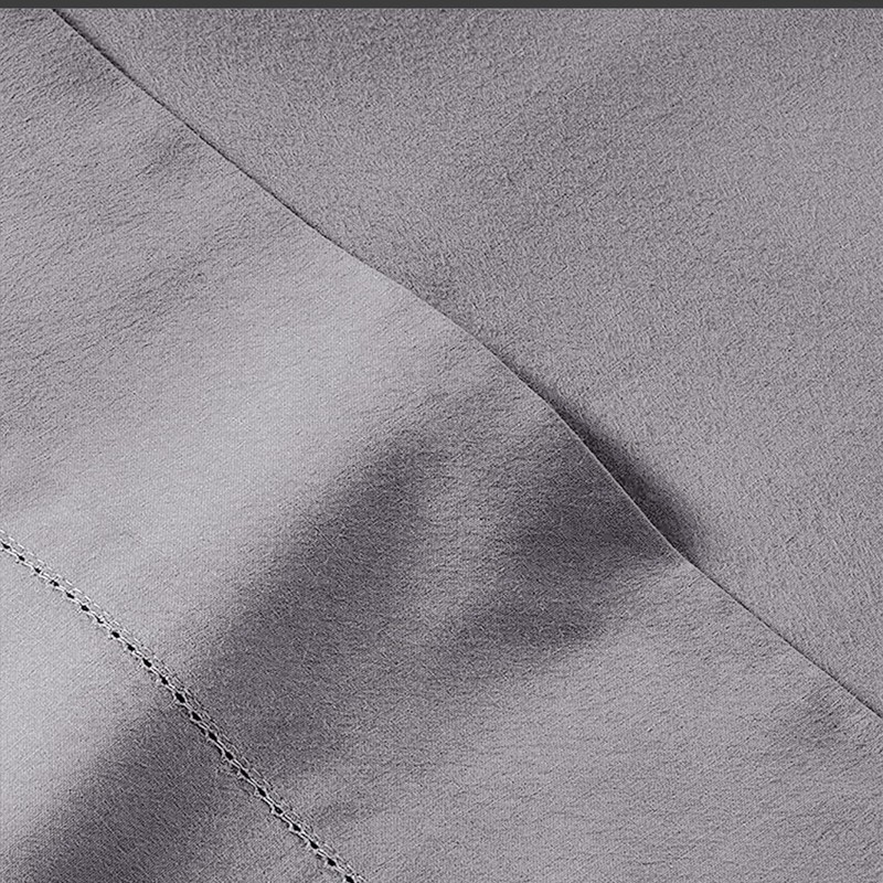 AL NOOR HOME Premium Grey Fitted Sheet - 100% Pure