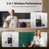 TONOR UHF Wireless Microphone System with Dual Headset Microphones/Lavalier Lapel