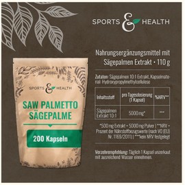 200 Saw Palmetto Capsules High Dose - Saw Palmetto Extract Capsules 10:1 Extract - Pure Herbal Supplement, Saw Palmetto - Saw Palmetto Complex
