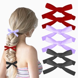 Mezrkuwr® 6 Pieces Bow Hair Clips Hair Clips for Teens Kids Bow Alligator Hair Bow Clips Accessories for Women Girls Toddlers
