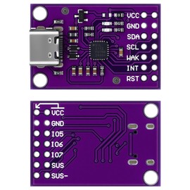CP2112 MCU-2112 Debug Board, USB to SMBus I2C Communication Module with Type-C Cable + 10CM Male to Female Dupont Cable 10p, 2.0 Type-C 2112 Evaluation Kit Sensor Adapter for Arduino, Raspberry Pi