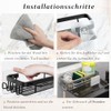 Hanging Sink Organiser, Sink Organiser with Drain Pan, Kitchen Sponge