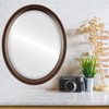 OVALCREST Oval Wooden Beveled Wall Mirror for Home Decor, Bathroom,