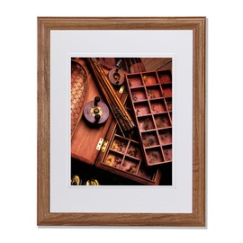 Art Prints Inc Wood Fly Reels Rod Lures Fish Memorabilia #2 Photo W/W Matted Picture Honey Framed