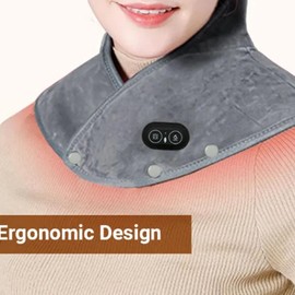 ZMPDJG ZMPDJG Electric Heating Pad, Carbon Fiber Heaters, 30x45 cm/11.81x17.72 inch, Yellow, 3 Temp & Massage Settings, USB Powered, Auto Shut-Off