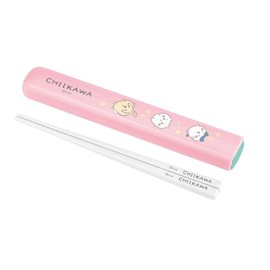 OSK HS-11 CHIIKAWA CKW No. 5 Chopsticks Set, 6.5 inches (16.5 cm), Pull Lid and Chopsticks Case Set, Made in Japan, Antibacterial, Dishwasher Safe