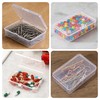 4 Pcs Mini Clear Plastic Storage Containers Box, 3.7x2.5x1 Inches