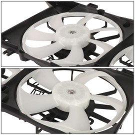 Auto Dynasty SU3115132 Factory Style Dual Radiator Cooling Fan Assembly Compatible with Subaru Legacy Outback 2.5L 2015-2019, 12V, Black