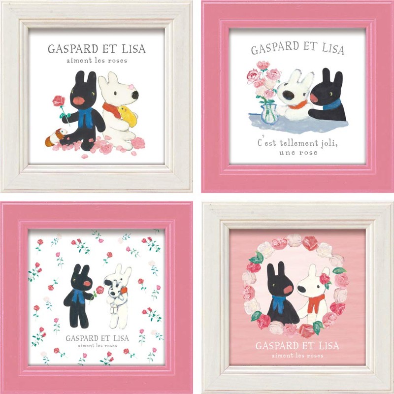 Upower GL-00678 Lisa and Gaspard Mini Art Frame "Rose Wreath"