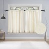 CUCRAF Kitchen Curtains Real Linen 2 Panels W 48 X